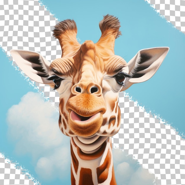 PSD giraffe with a smile