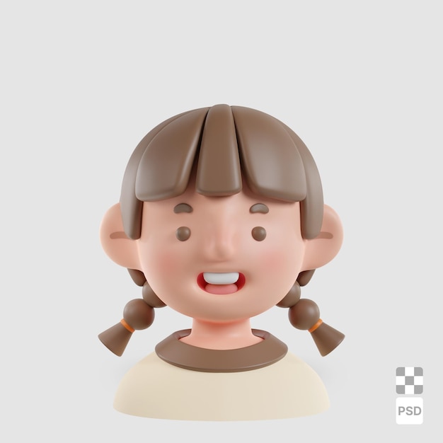 PSD girl 3d avatar