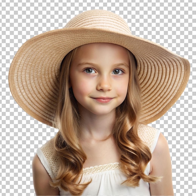 PSD girl in a hat with a wide brim