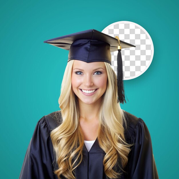 PSD girl holding clipboard and diploma