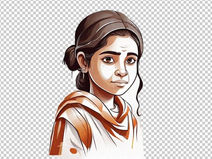 PSD girl illustration about world leprosy day