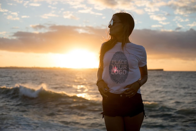 Girl's t shirt mockup