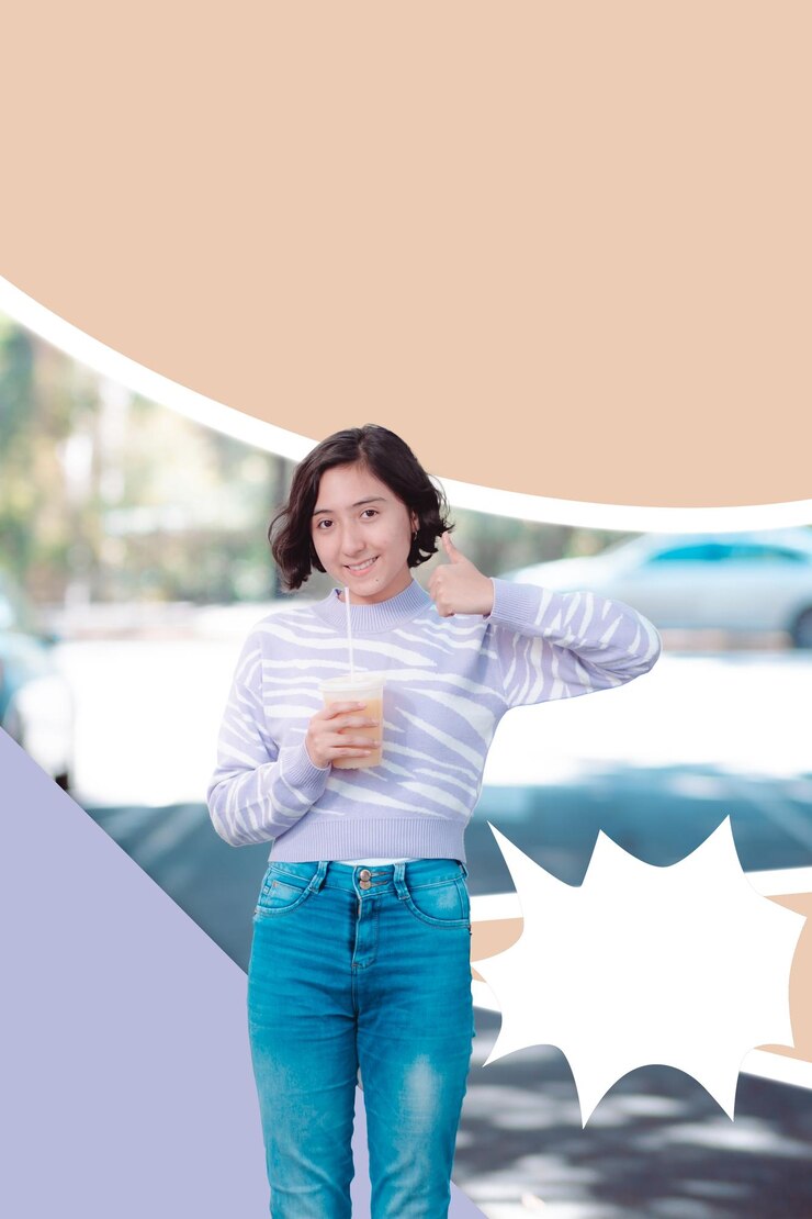 PSD 소셜 네트워크를 좋아하는 소녀는 텍스트를 위해 자유로운 공간을 가지고 있습니다.