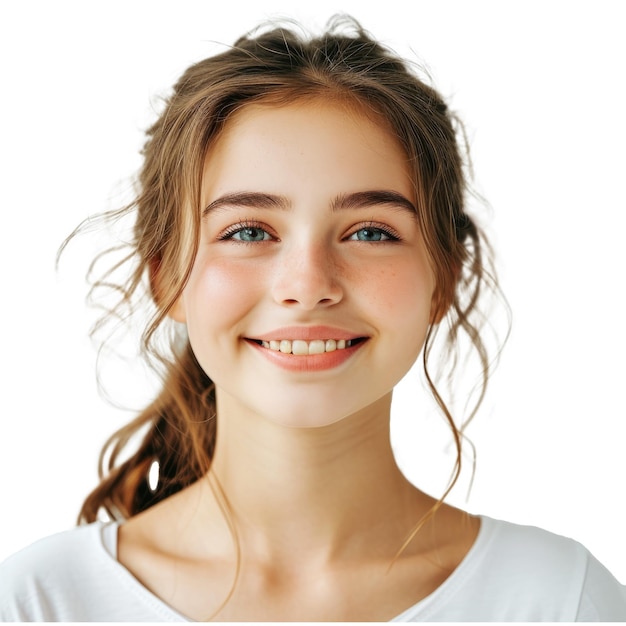 Girl smiling looking at camera