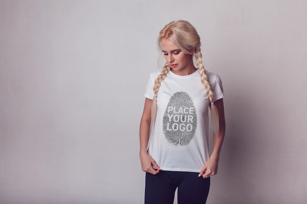 Girl t-shirt mock-up