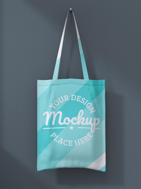 Premium PSD | Girl tote bag mockup