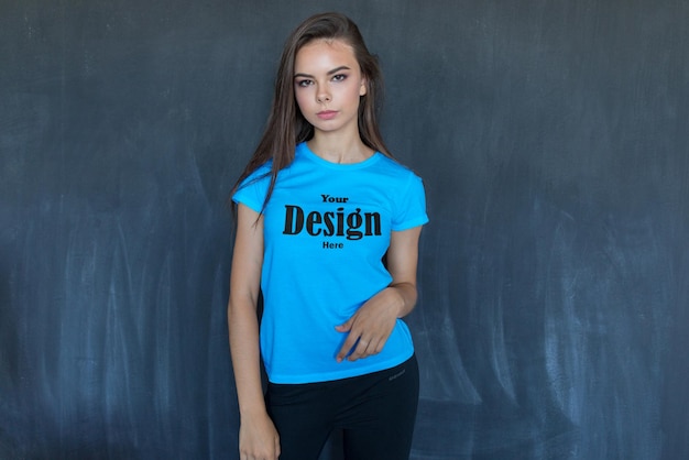 Girl tshirt mockup