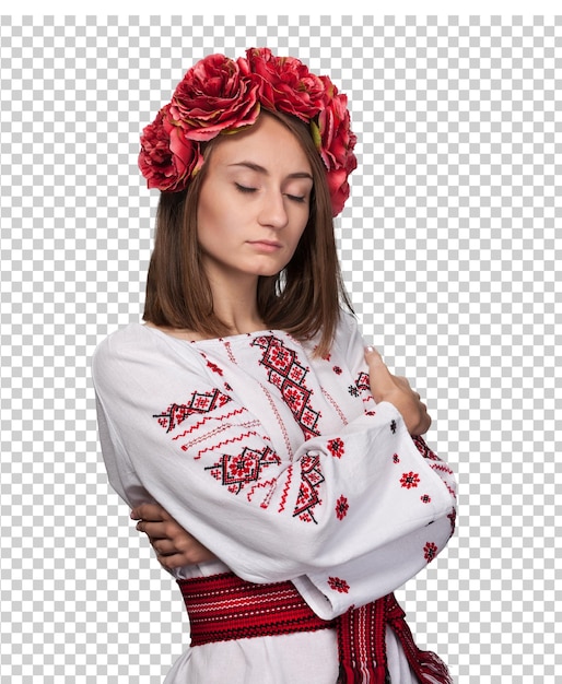 Девушка в украинском национальном костюме