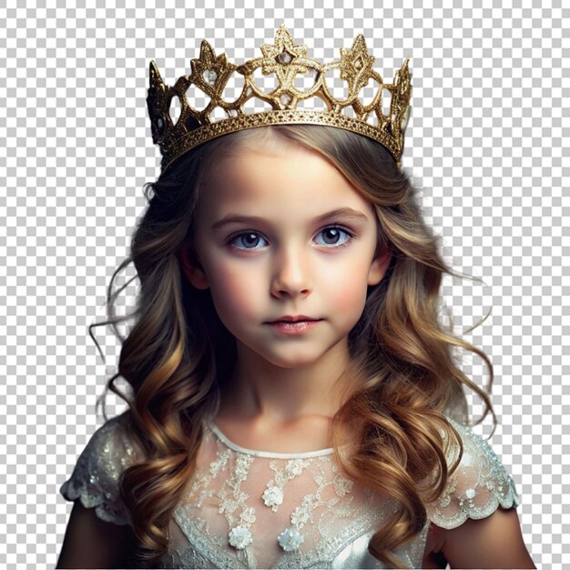 PSD a girl wearing a gold crown