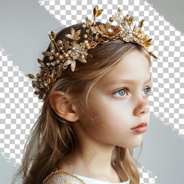 PSD a girl with a crown on her head