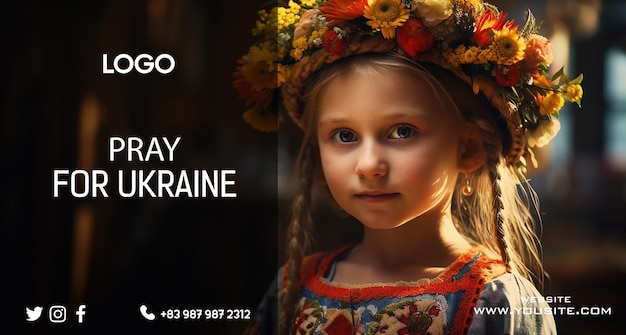 A girl with a flower crown on her head Ukraine