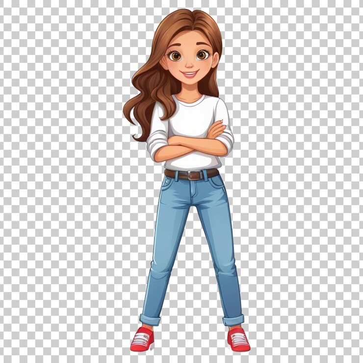 PSD 티셔츠를 입은 소녀