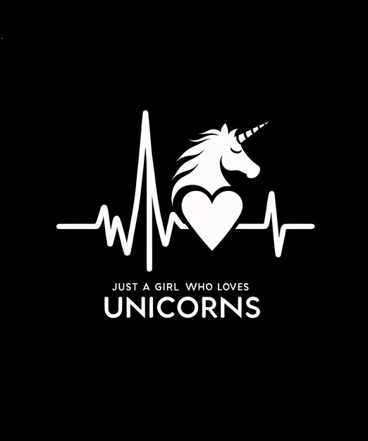 Ragazze amore per unicorni heartbeat art solo una ragazza che