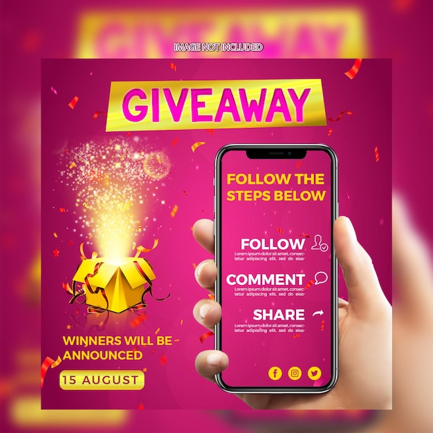 Give away template design