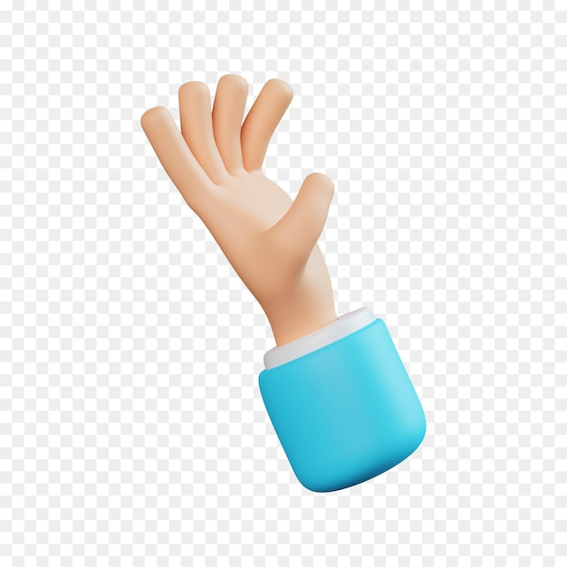 Give Hand Gesture 3D Icon