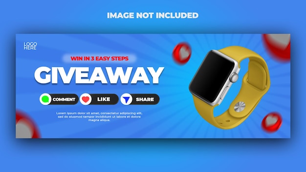 Giveaway product promotion social media post banner