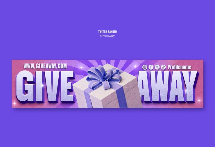 PSD giveaway template design