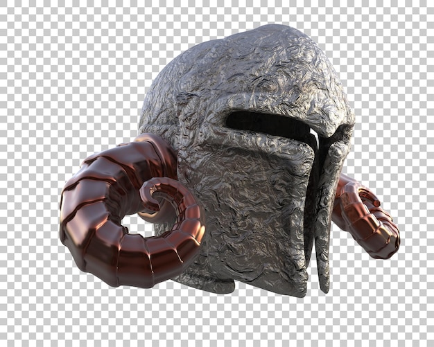 PSD gladiator helmet isolated on background 3d rendering illustration