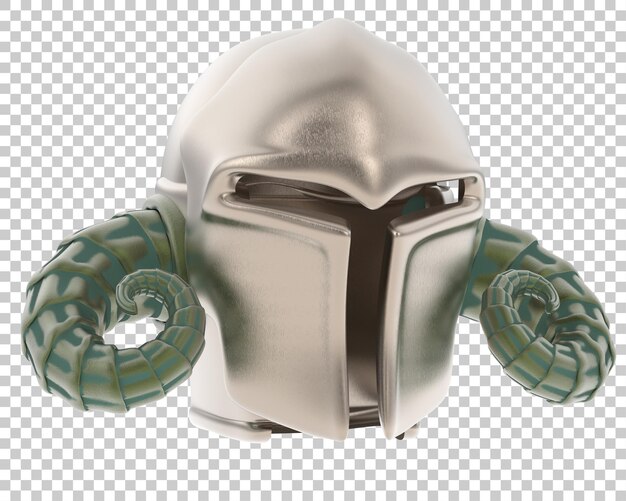 Gladiator helmet on transparent background 3d rendering illustration