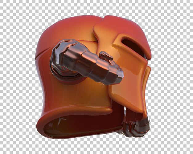 PSD gladiatorhelm geïsoleerd op achtergrond 3d-rendering illustratie