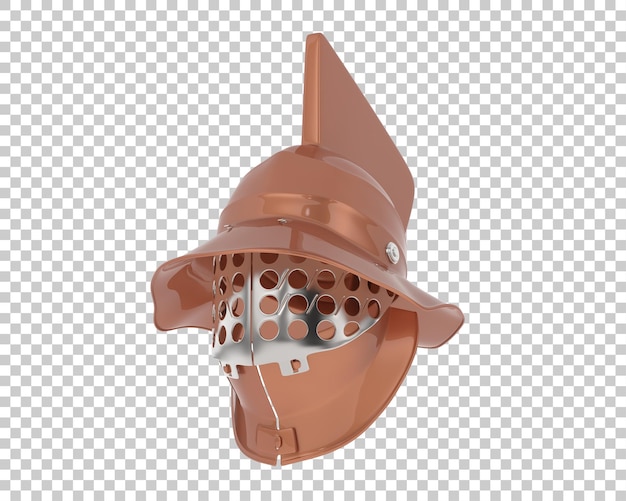 Gladiatorhelm op transparante achtergrond 3d teruggevende illustratie