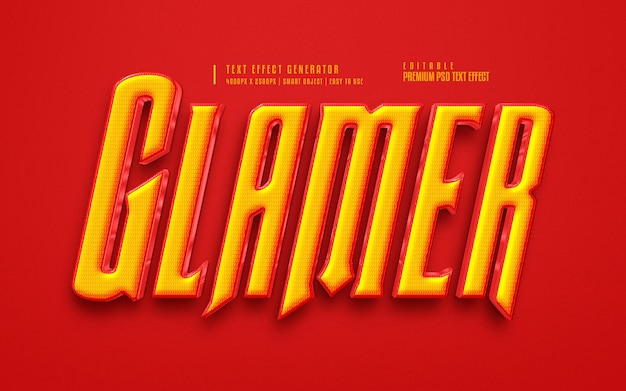 Glamer fully editable premium psd text effect