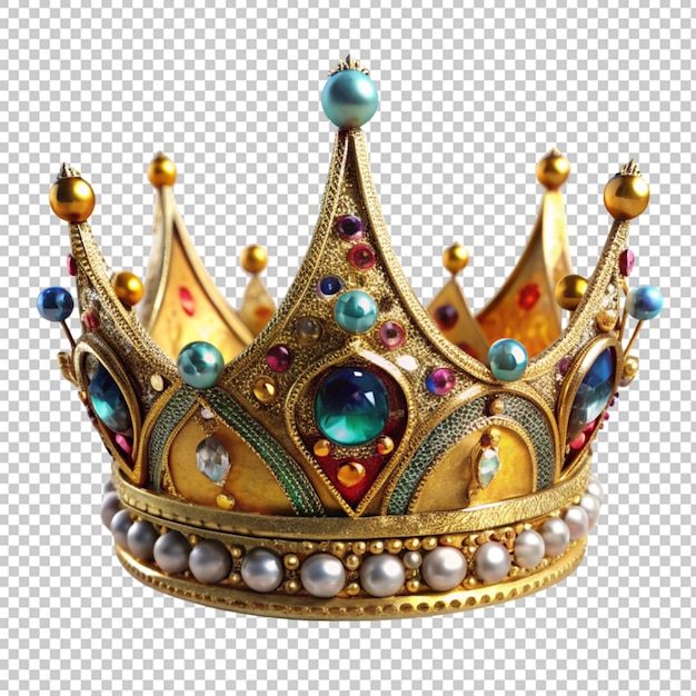 PSD glamorous crown adorned with jewels