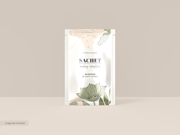 PSD glanzend folie voedsel product sachet verpakking mockup