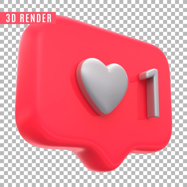 Glanzend instagram zoals sociale media logo icon set 3d render geïsoleerd Premium Psd