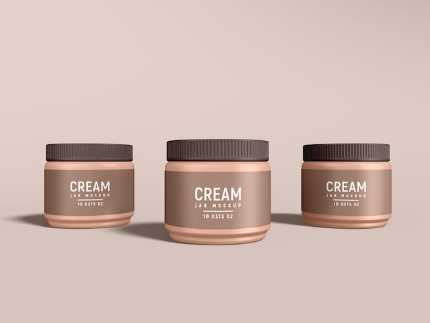 Glanzend metalen cosmetische zalfpotje branding mockup