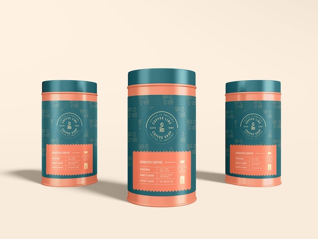 Glanzend metalen koffiepot branding mockup