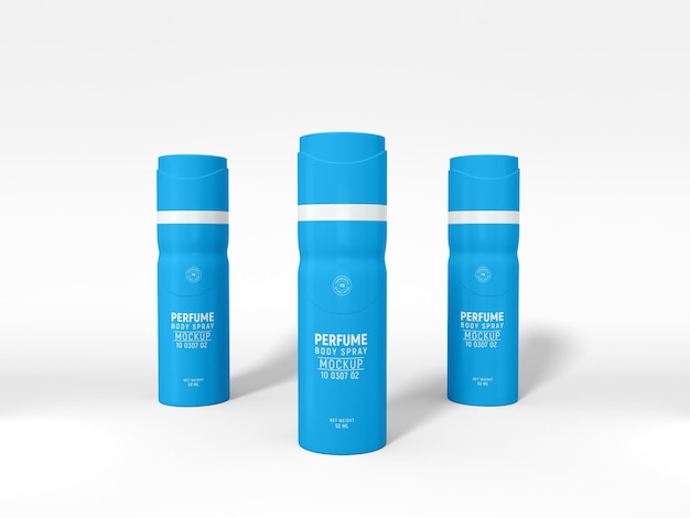 Glanzend parfum Body Spray Bottle Branding Mockup