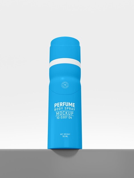 Glanzend parfum Body Spray Bottle Branding Mockup