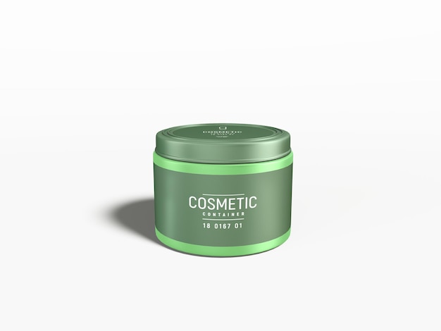 Glanzend plastic cosmetische crèmecontainer branding mockup