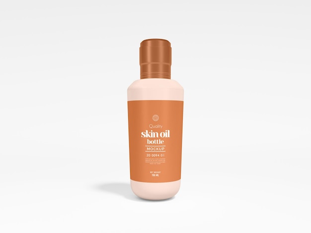 Glanzend plastic cosmetische huidverzorging Body Oil Bottle Mockup