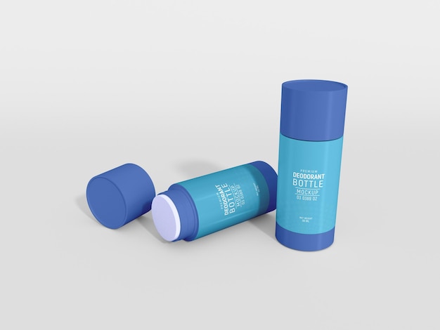 Glanzend plastic deodorantflesverpakkingsmodel