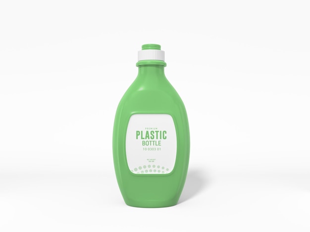 Glanzend plastic fles branding mockup