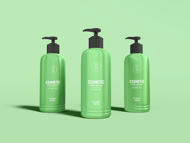 Glanzende cosmetische fles branding mockup