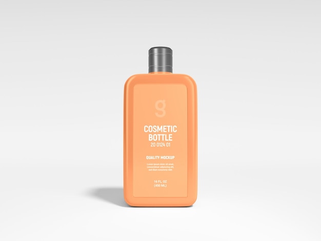 Glanzende cosmetische fles branding mockup