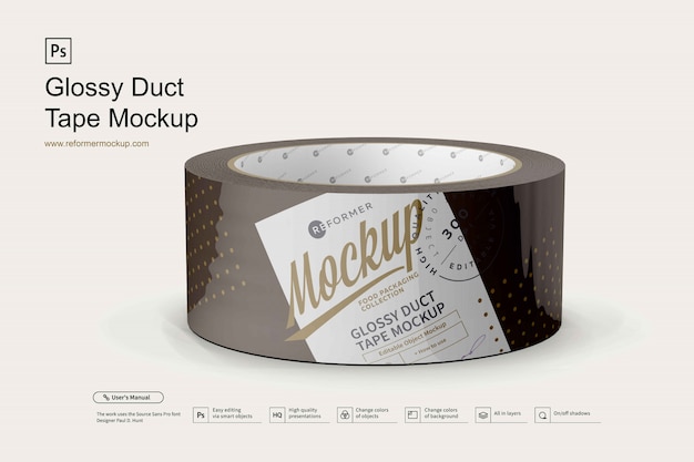 Glanzende duct tape-mockup