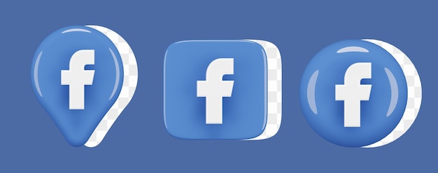 Glanzende facebook icon set