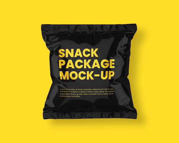 Glanzende snackverpakkingen mockup