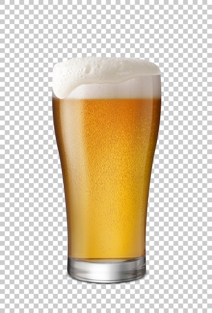 PSD glas bier doorzichtige achtergrond png