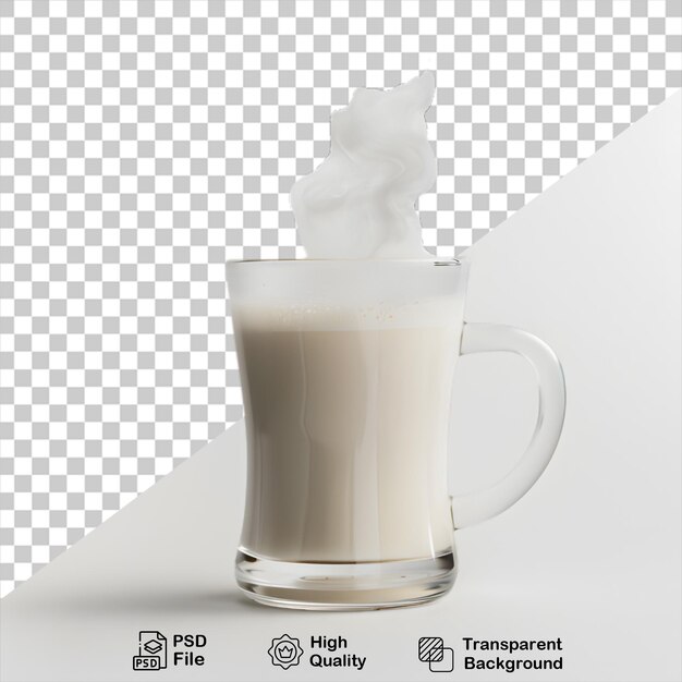 PSD glas melk geïsoleerd op doorzichtige achtergrond png-bestand opnemen