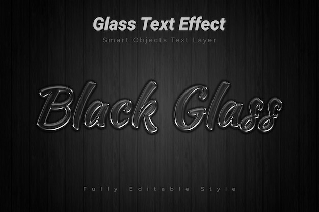 Glas tekst effect