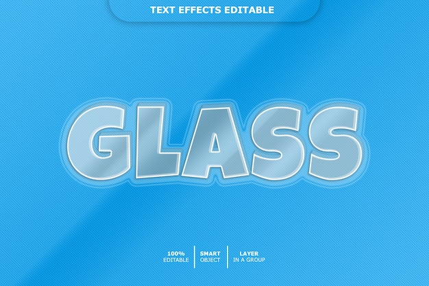 Glas tekststijl effect