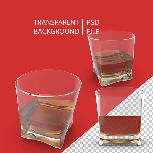 PSD glas whisky png