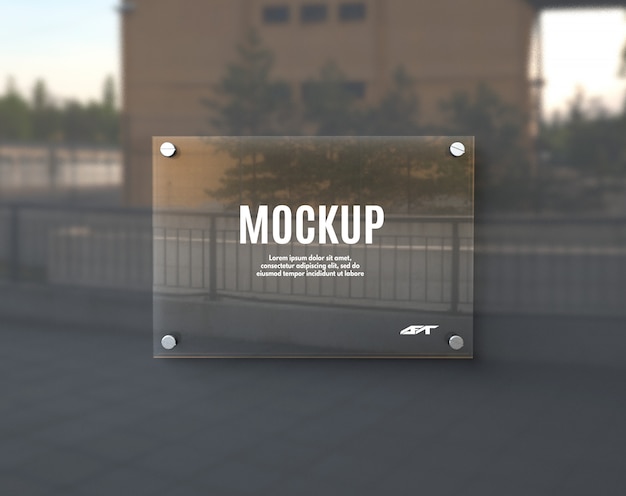 PSD glasborden bord mockup