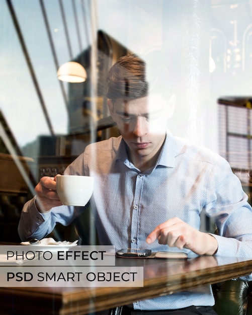 PSD glasreflectie foto-effect