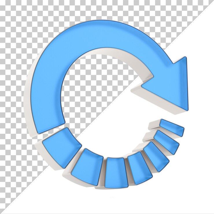 PSD glass arrow on white background isolated 3d illustration
